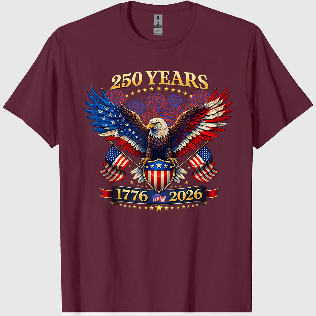 250 Years American 1776 2026 250th 4th July Independence Day T-Shirt
