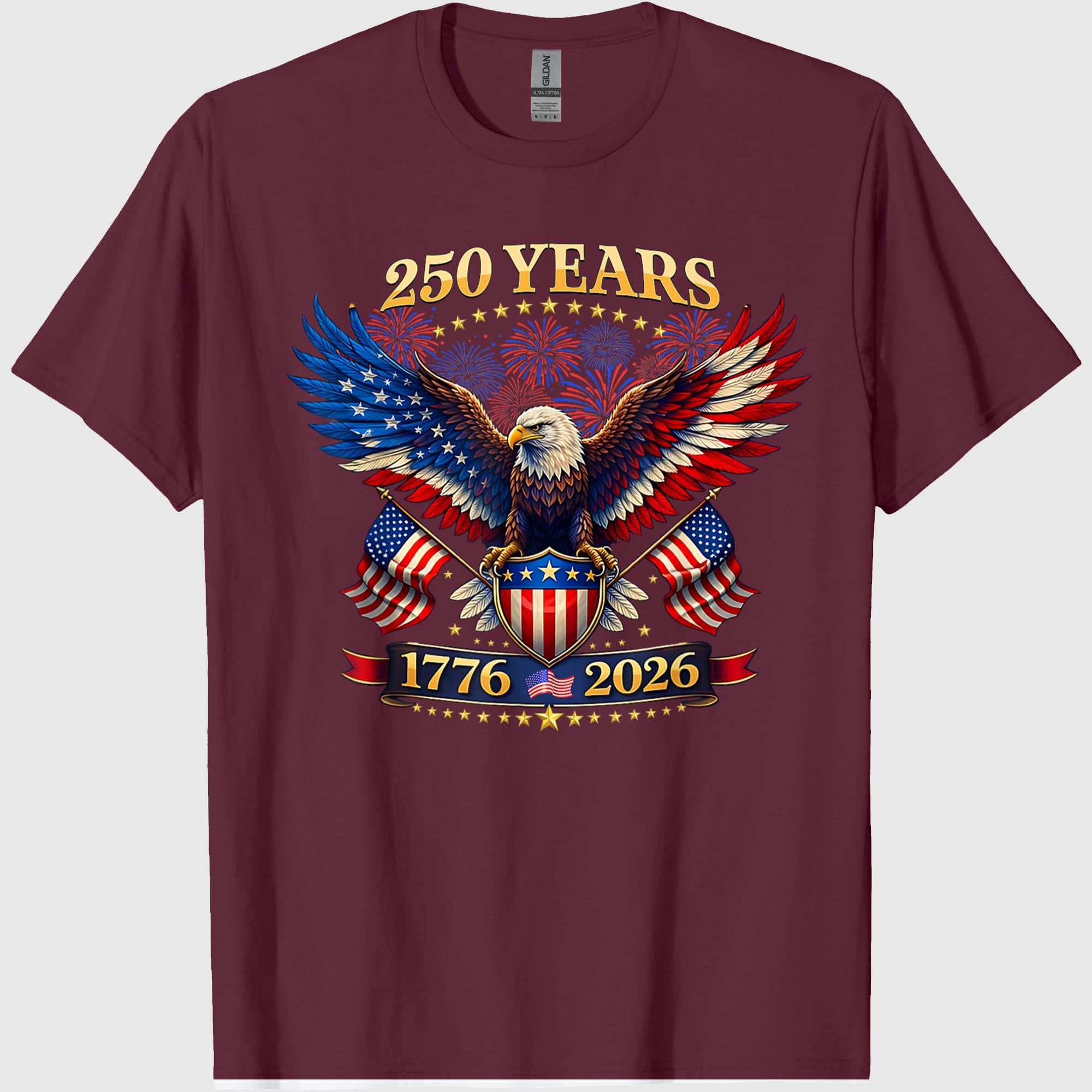 250 Years American 1776 2026 250th 4th July Independence Day T-Shirt