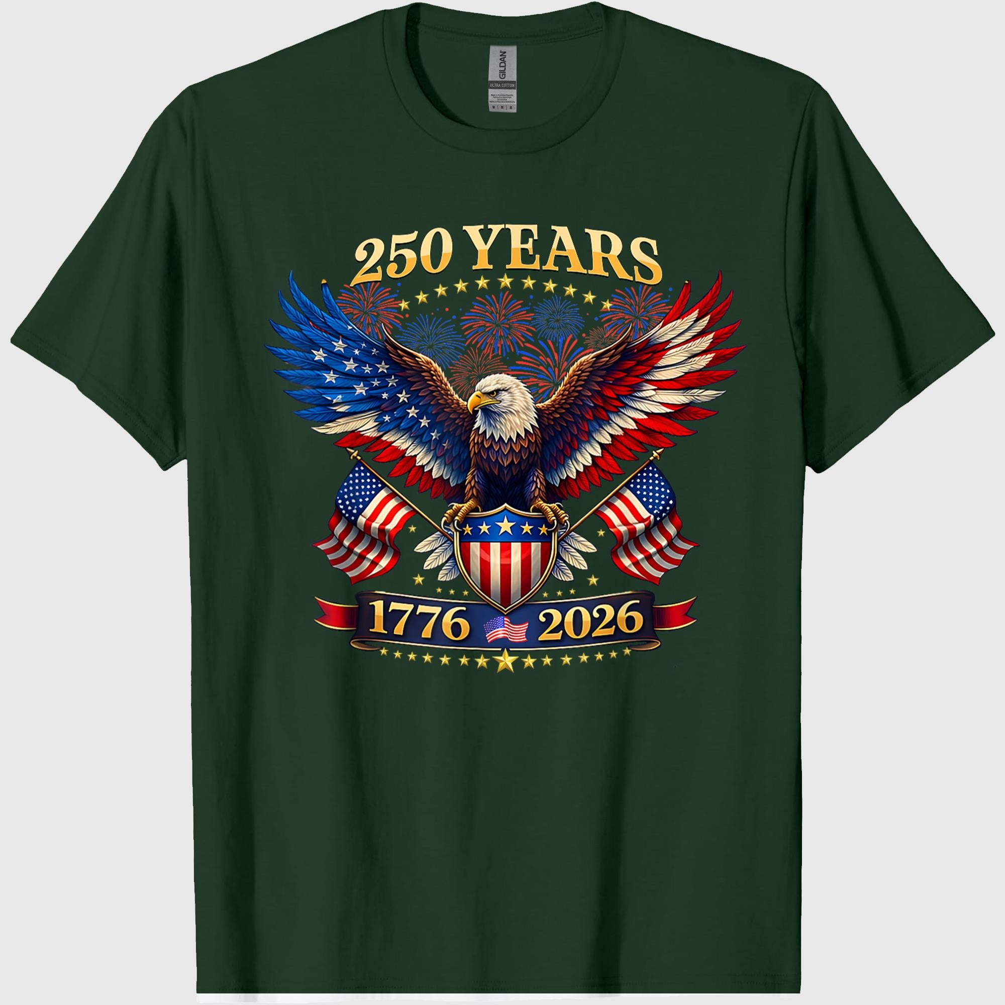 250 Years American 1776 2026 250th 4th July Independence Day T-Shirt