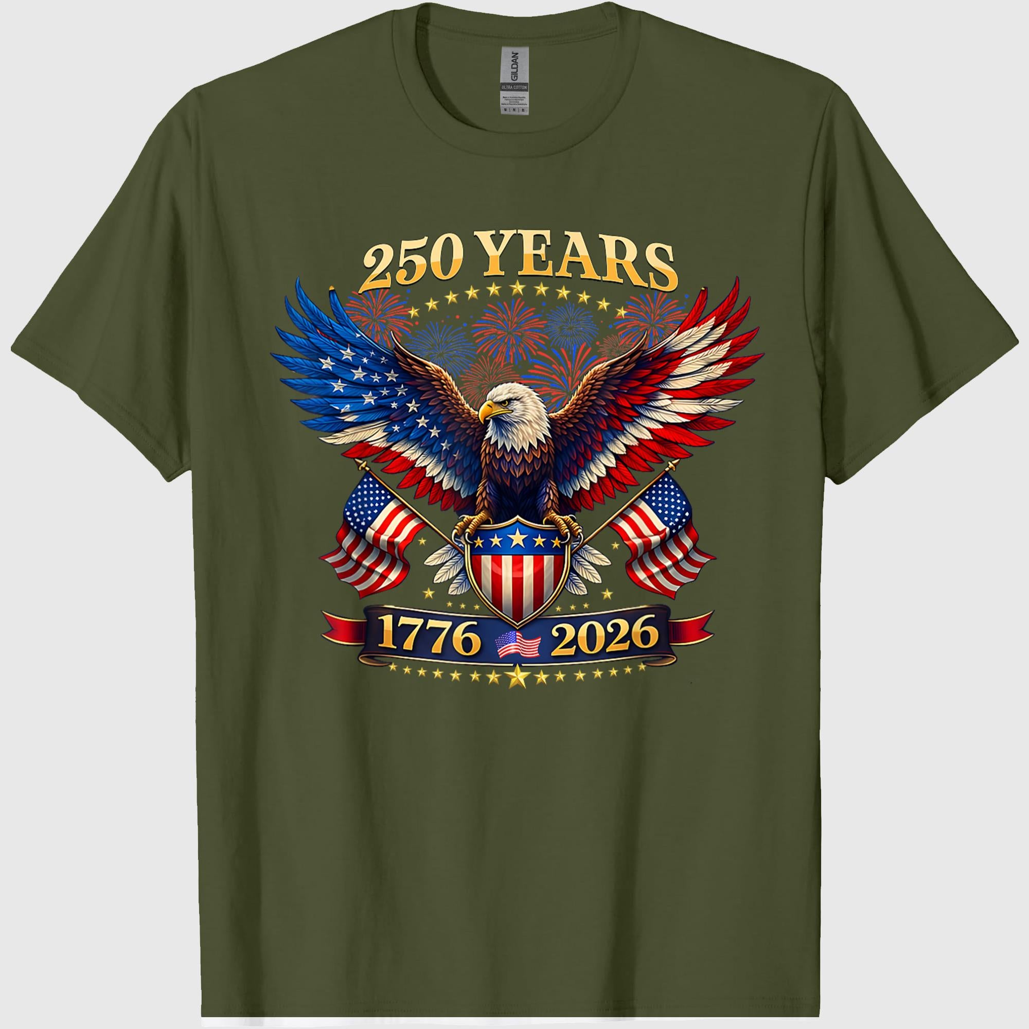 250 Years American 1776 2026 250th 4th July Independence Day T-Shirt