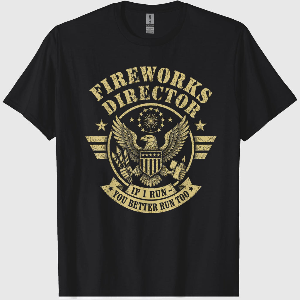4th of July Memorial Day Boom, Patriotic Fireworks Director T-Shirt