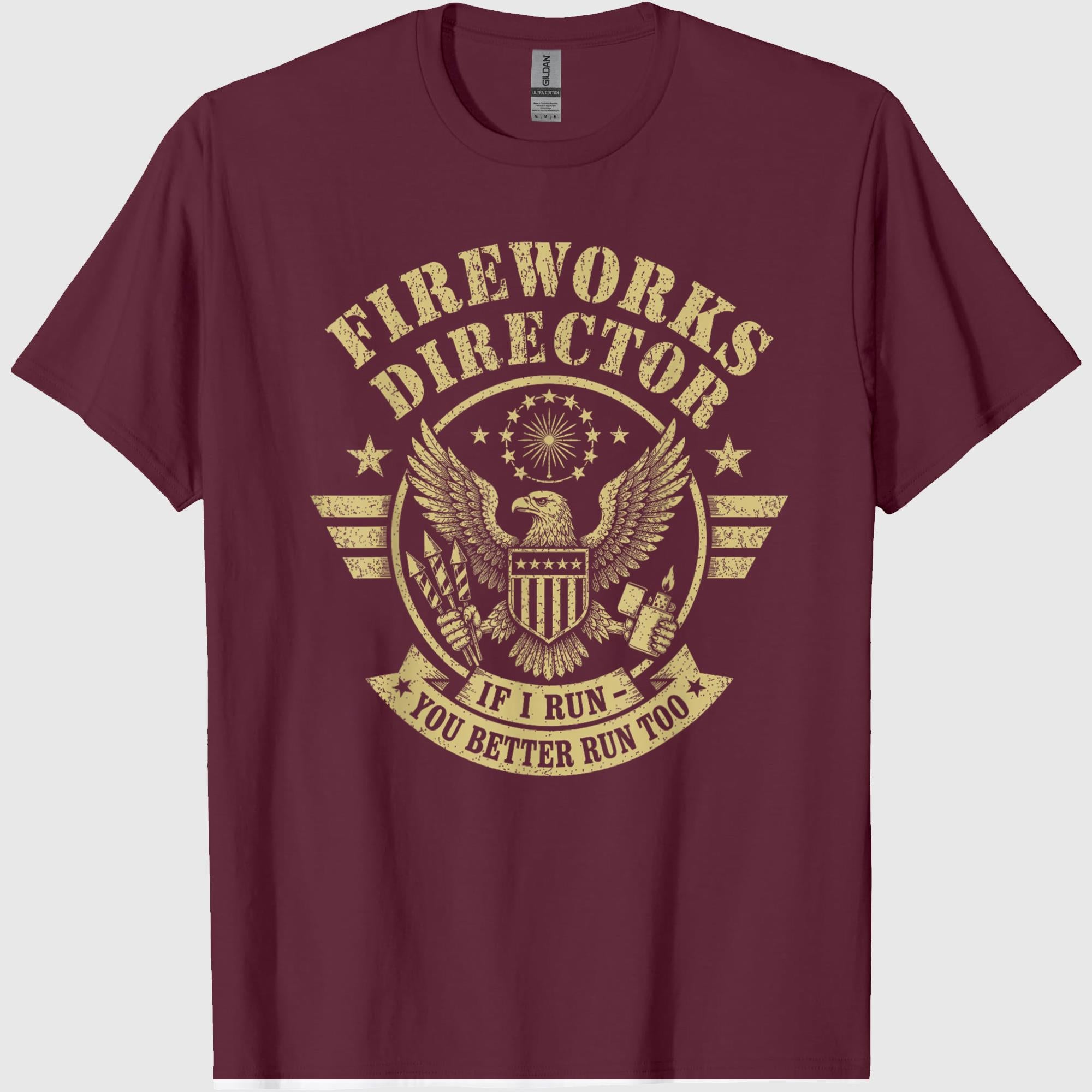 4th of July Memorial Day Boom, Patriotic Fireworks Director T-Shirt