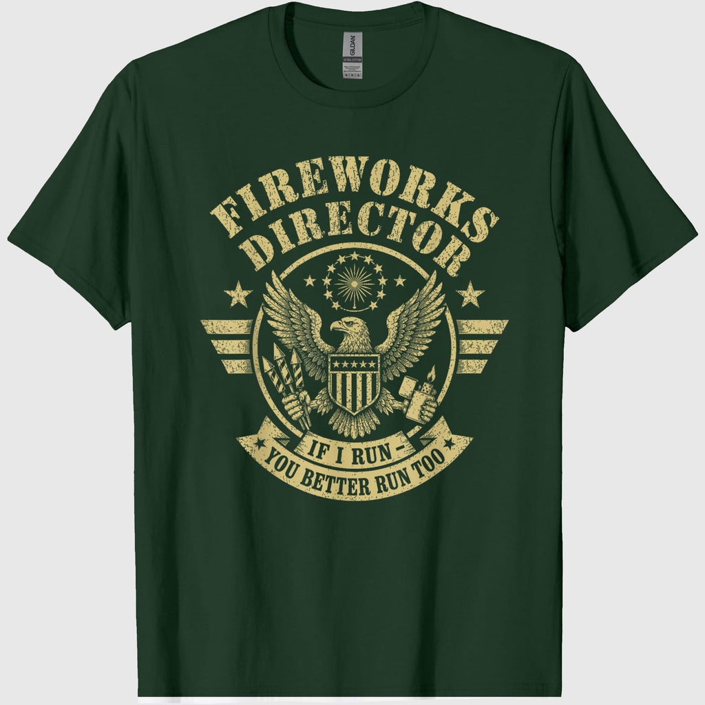 4th of July Memorial Day Boom, Patriotic Fireworks Director T-Shirt
