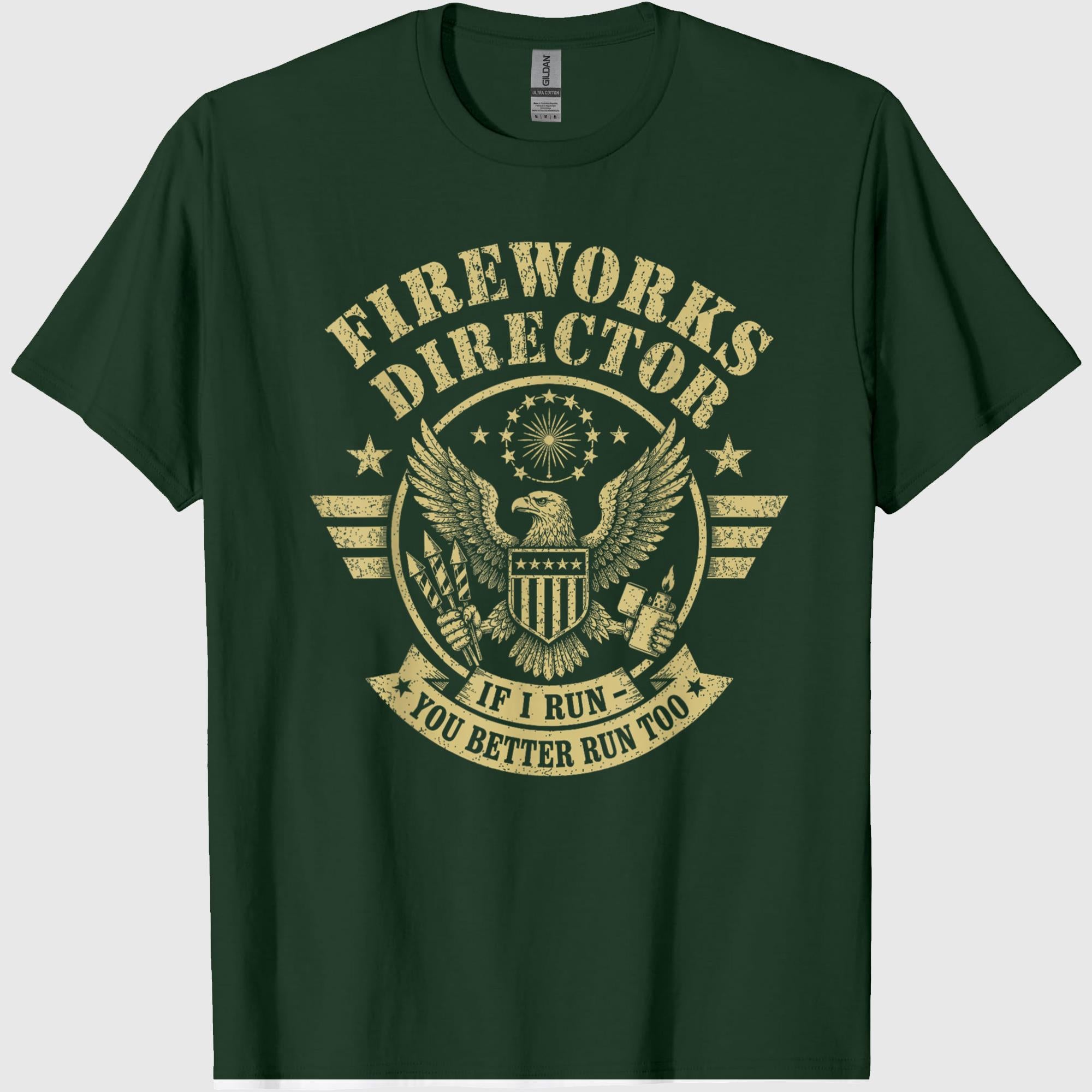 4th of July Memorial Day Boom, Patriotic Fireworks Director T-Shirt