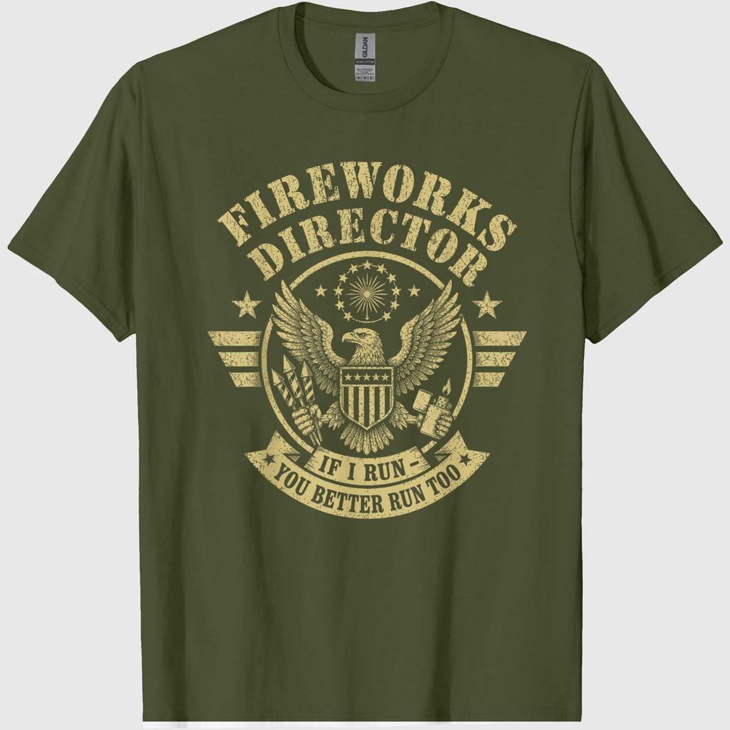 4th of July Memorial Day Boom, Patriotic Fireworks Director T-Shirt