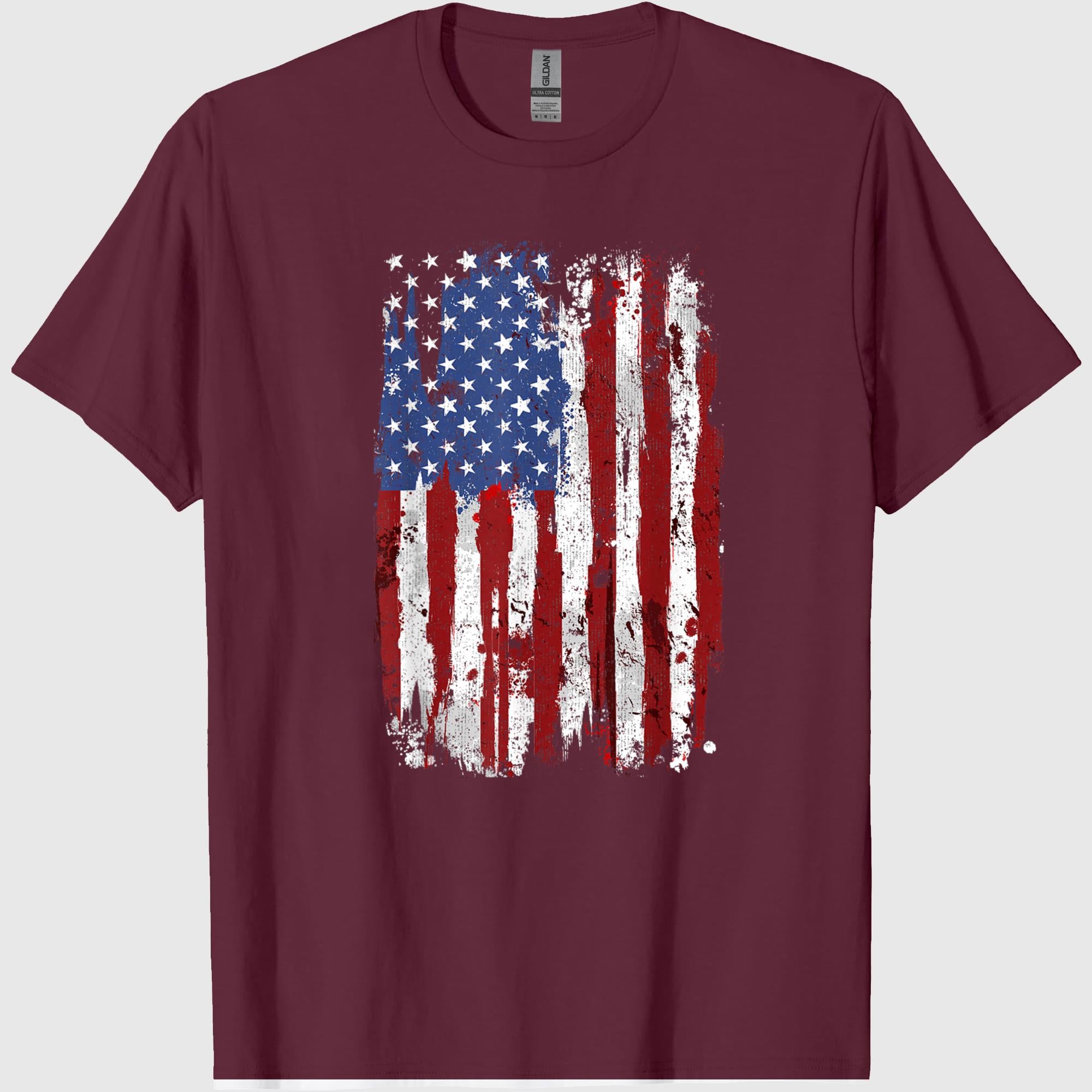 4th of July Shirts for Men and Women USA Flag Patriotic Tees American Flag T Shirts