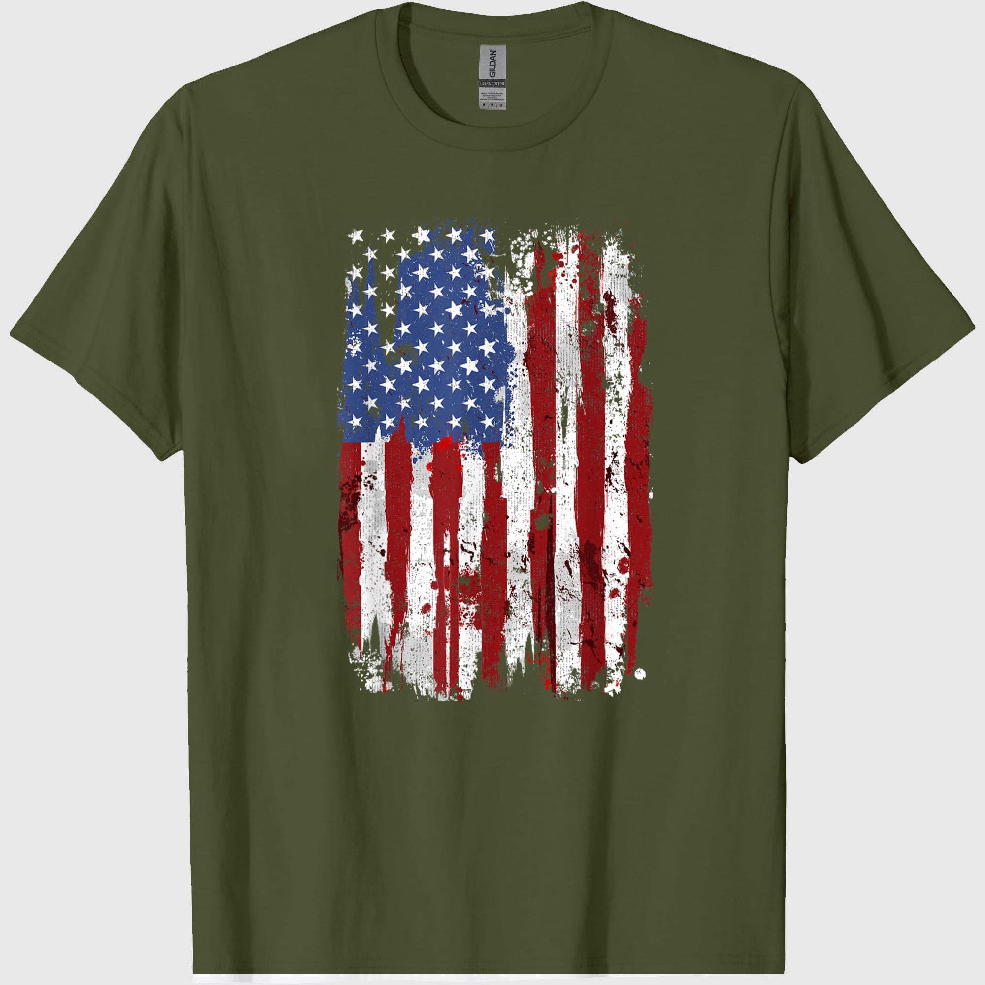 4th of July Shirts for Men and Women USA Flag Patriotic Tees American Flag T Shirts