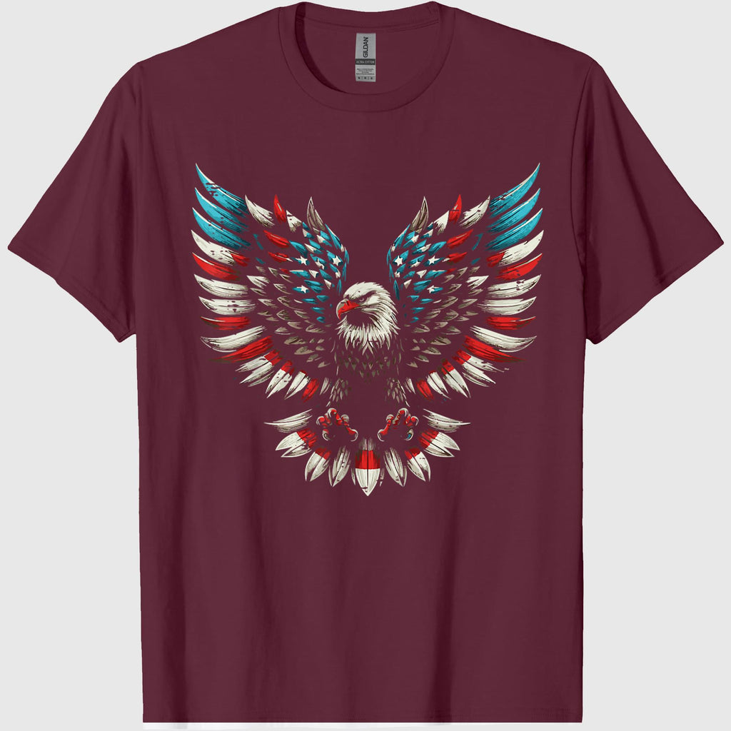 Bald Eagle USA Flag Wings Freedom Patriotic Men Women Kids T-Shirt