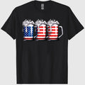 Beer American Flag 4th of July Shirts for Men Women Merica Drinking USA Tees T-Shirts